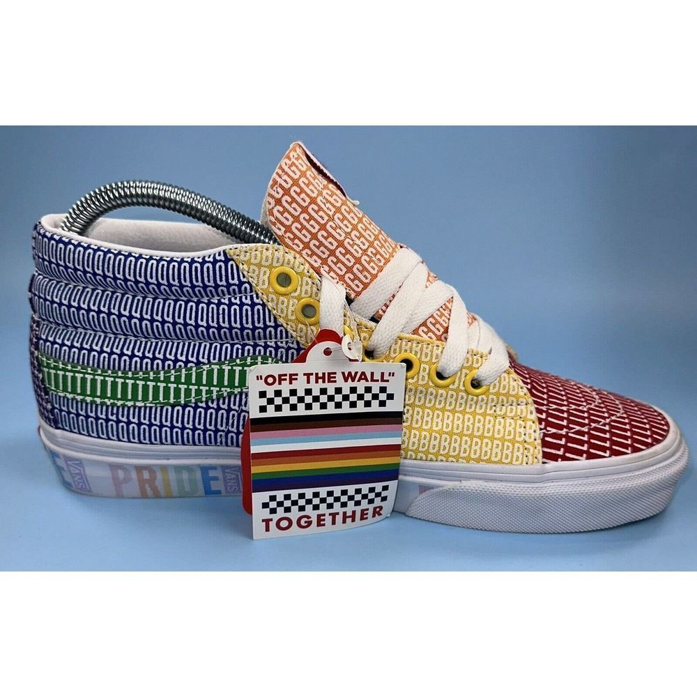 New VANS SK8-Mid Pride Rainbow VN0A3WM33WJ1 Women’s Size 8.5 Mens 7 LGBTQ 508357